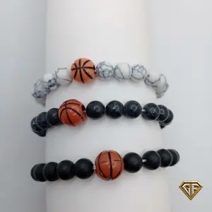 Sports Basketball Bracelet, Boys Basketball Jewelry, Adjustable Baseball Season Bracelet, Baseball Playoffs, Adjustable, Baseball Beaded Bracelet