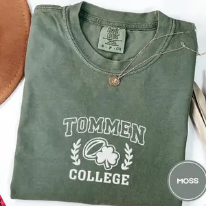 Boys of Tommen Merch, Tommen College University Style Embroidered Comfort Colors Tee
