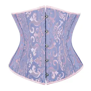 VINTESSA Underbust Corsets for Women Black Corset Top Waist Trainer Fashion Bustier Plus Size Corset 9427-live1