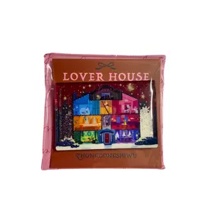 Lover House Snow Globe Fridge Magnet 3.5" × 2.4" – Shaker Snowflake Magnet, Cute Décor Gift for Fans, Home Decor & Wedding, Strong Magnetic Backing, Vibrant Lover House Design