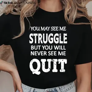 Motivational Saying Tee – Casual Cotton Short Sleeve Shirt for Workout Enthusiasts