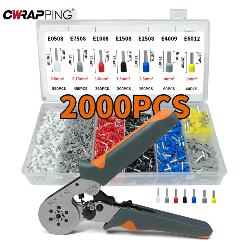Multi-functional Crimping Pliers Set Wire Crimping Plier Box Jaws Kit for Tube Insulation Terminals Electrical Clamp Car Tools