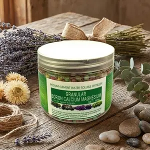 Plant Nutrition Granular Boron Calcium Magnesium Fertilizer 200g, Universal Slow-Release Water-Soluble Trace Elements for Flowers, Vegetables and Crop Growing