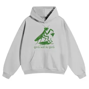 "Girls Will Be Girls" Mantis Green Star Unisex Cotton Hoodies