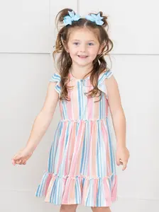 Day Bloom Tiered Stripe Ruffle Dress