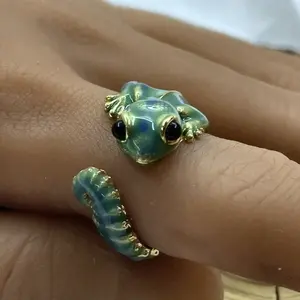 Vintage Lizard 3D Wall Art, Cute Animal Opening Ring, Hip Hop Punk Style, Adjustable Size, Perfect for Daily Wear, Parties, Gifts