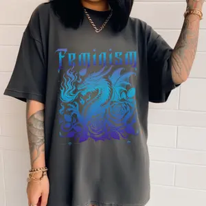 Dragon Fantasy T-Shirt, Feminist Women’s Rights Tee,  Feminist Dragon T-shirts, Crewnecks, Hoodies – Gifts Suitable for Anyone