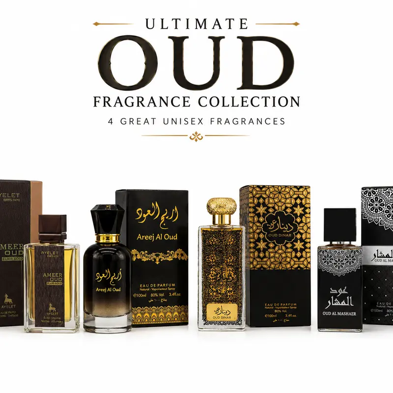Ultimate Oud collection - 4 Amazing Unisex oud fragrances - Arabic 3.4oz EDP - Unisex Fragrance