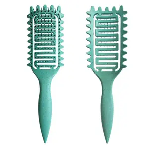 New Jump Curl Hair Styling Massage Comb, Wheat Straw Home Use Large Wave Boar Bristle Air Cushion Hair Brush, Beauty Tool