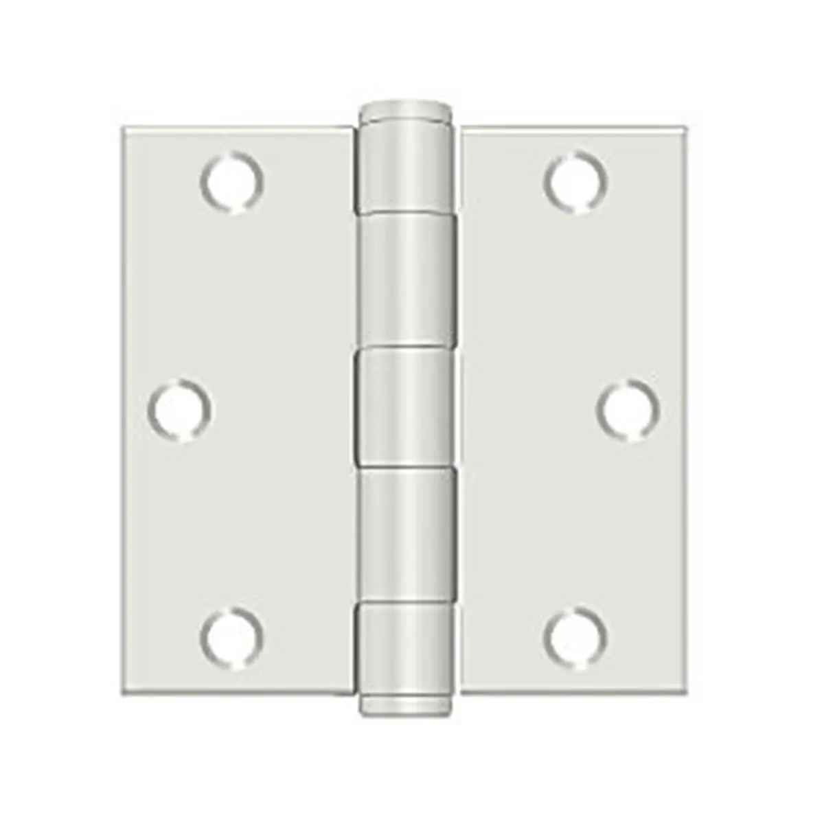 Deltana S35HDUSPW 3.5x3.5 in Heavy-Duty Indoor Square Radius Pivot Door Hinge with Removable Pin, Easy-Install Door Hardware Accessory, Prime Coat White, Door Hinges