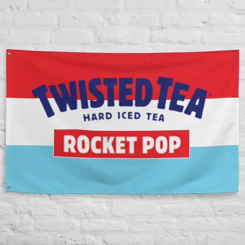3x5 ft Durable Double-Sided Polyester Rocket Tea Banner - Home Supplies, Living Room Wall Decor, Summer Party Backdrop, Boyfriend Gift for Outdoors, Father's Day, Thanksgiving, Valentine's Day, Valentines Day