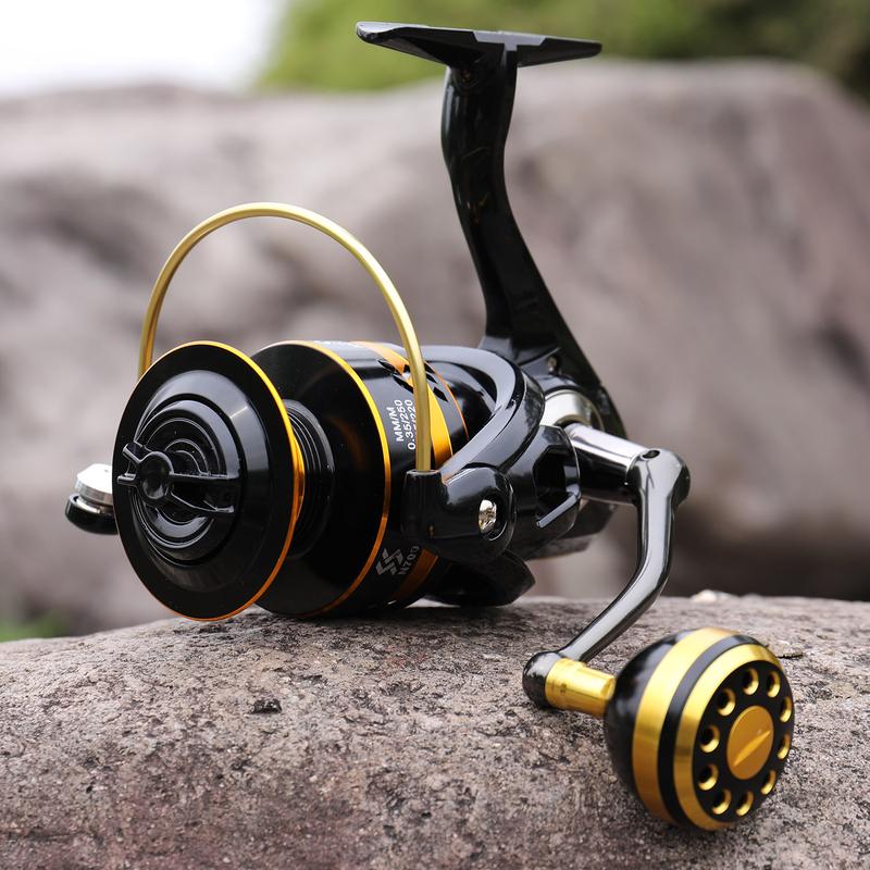 Sougayilang Stainless Steel Fishing Reel, Precision Carving Line Cup, Anti-corrosion Waterproof Spinning Wheel for Outdoor Fishing