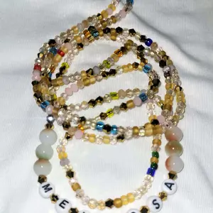 Customizable Waist Beads with Name 60 Inch Tie On. You chose the color.