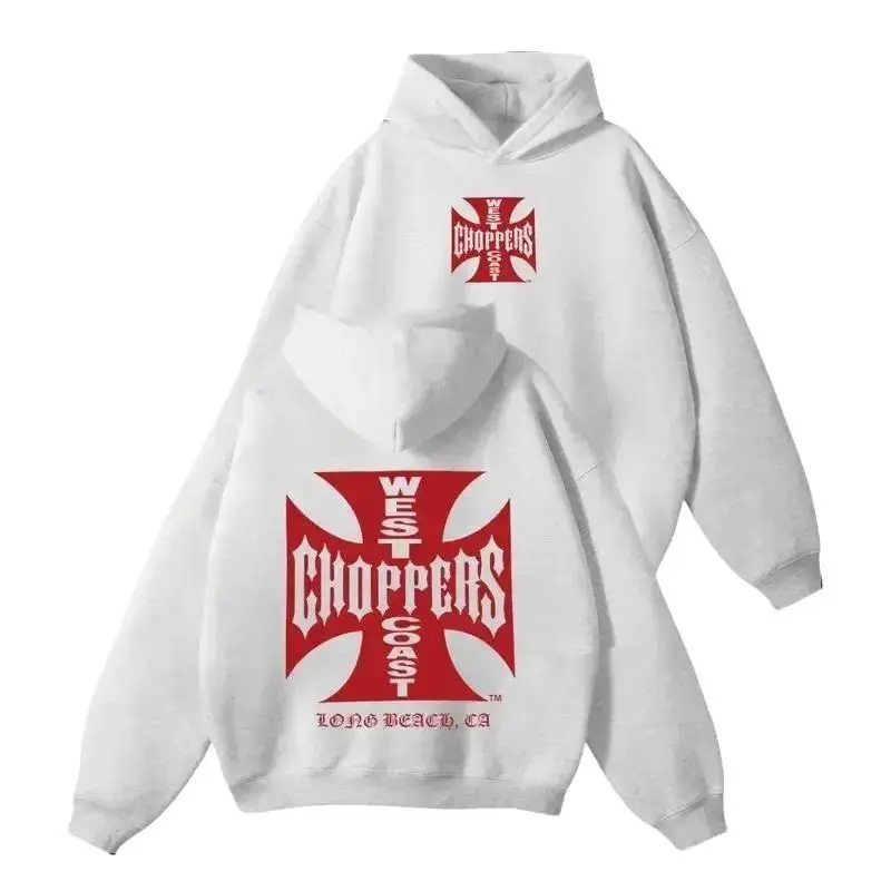 West Coast Choppers OG Classic Hoodie, Motorcycle Hoodie, Choppers Shirt, Graphic Design Shirt, Unisex Cotton Tops, For Men Menswear Collar Casual Womenswear