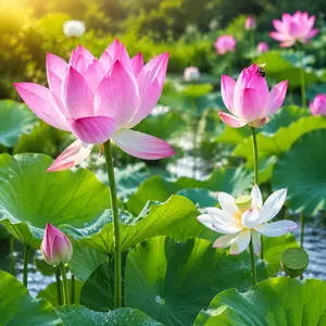 20+ Pcs Mixed Color Bowl Lotus Flower Seeds - Perennial Flower Seeds, High Germination, Beginner-Friendly, 7-Day Soilless Growth, Potted/Glass Planter Supplies, Indoor/Outdoor Home Decor (Non-GMO, Just Add Water)