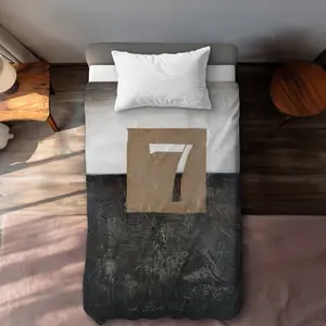 360 Stand Twin Extra Long Duvet Cover for Twin Size Bed - White Geometric Print Microfiber Face, Minimalist Art Bedding, Machine Washable, Printed Surface, Elegant Home Decor Essential