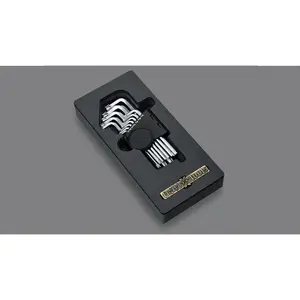 Long Arm Tamper Star Chromed Plated Hex Key Set, 12 PCS