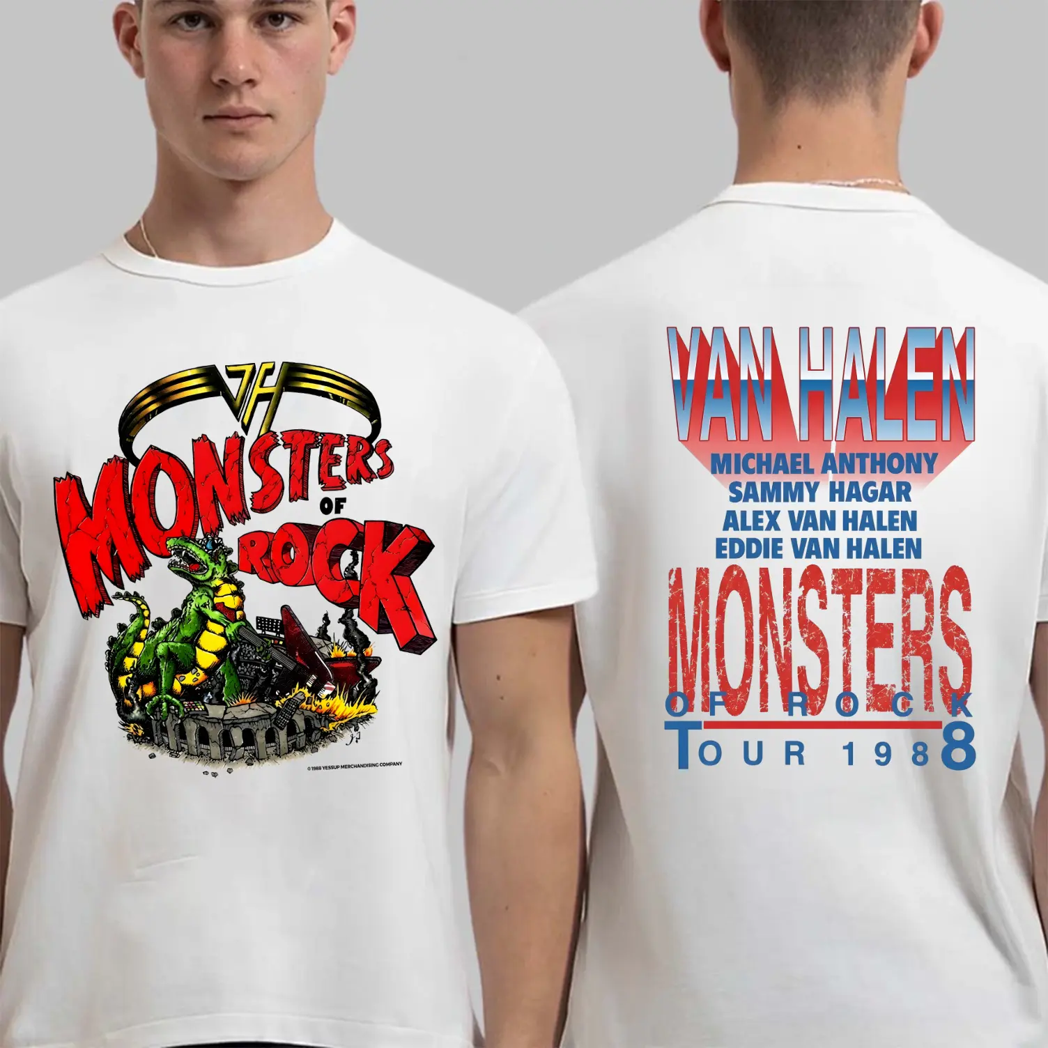SALE UP TO 30%] 1988 Van Halen Monsters Of Rock Tour Double Sided 
