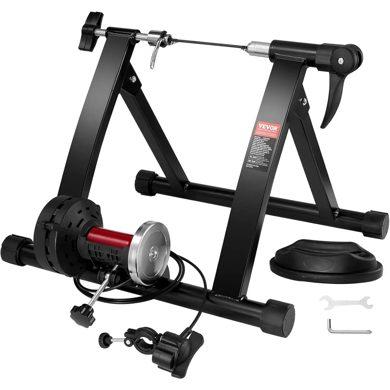 Spring new arrivals Bike Trainer Stand, 26-29 in Wheel, 6-Level Adjustable Bike Trainer with Carbon Steel & Fluid Elastic Roller, Professional Bicycle Trainer with Resistance Adjuster, Fit for Indoor & Outdoor