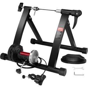 VEVOR Bike Trainer Stand, 26-29 in Wheel, 6-Level Adjustable Bike Trainer with Carbon Steel & Fluid Elastic Roller, Professional Bicycle Trainer with Resistance Adjuster, Fit for Indoor & Outdoor