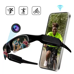 1080P HD Smart Camera Glasses,Wearable Smart Glasses,Sunglasses With Picture Video Recording,Camera Eyewear,Polarized Lens Sunglasses,Wifi Wireless Transmission,Loop Recording,For Outdoor Sports,Biking,Hiking,Fishing,Men Gifts