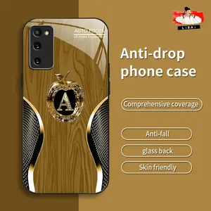Suitable for [Galaxy S20 5g] New high-end luxury wood grain letter phone case New business simple explosion-proof phone case Affordable price Anti-drop and anti-fingerprint 995