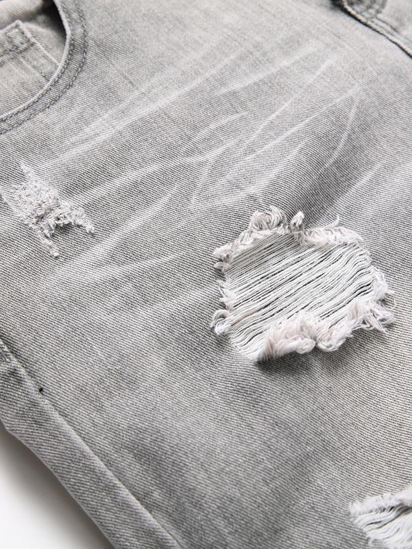 Men's Classic Basic Grey Trouser, Fashion Street Style Breathable And Comfortable Jeans, Autumn Denim Pants Suitable For Various Occasions To Wear