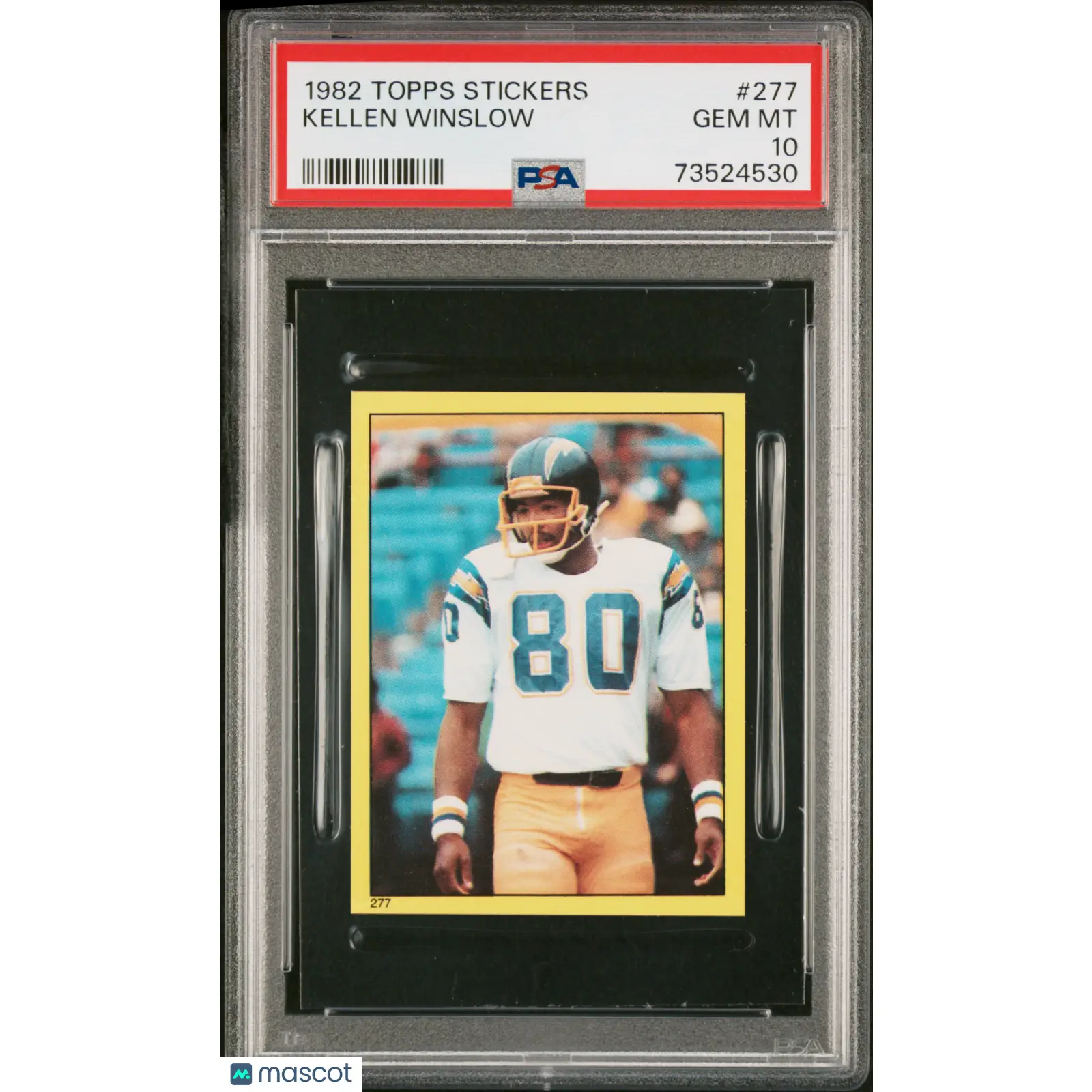 Kellen Winslow PSA 1982 Topps Stickers Football #277 10 73524530