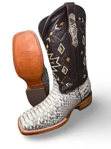 bota vaquera erzotica orijin4l P?ton Square Toe Boy Shoe Boot Footwear