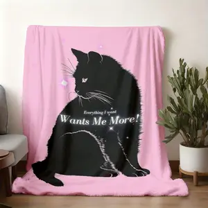 2026 New Arrival Hello Kitty Christmas Tree Print BlanketUltra Soft Flannel Throw for Men & Women, Cozy Winter Home Office Nap Blanket, Festive Cute Design with Holiday Theme