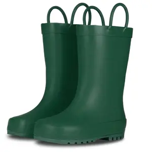 Leap Frog Green Matte Kids Rain Boots - Stylish & Durable Rain Boots for Puddle Proof Fun for All Outdoor Adventures, Comfortable and Easy to Put on