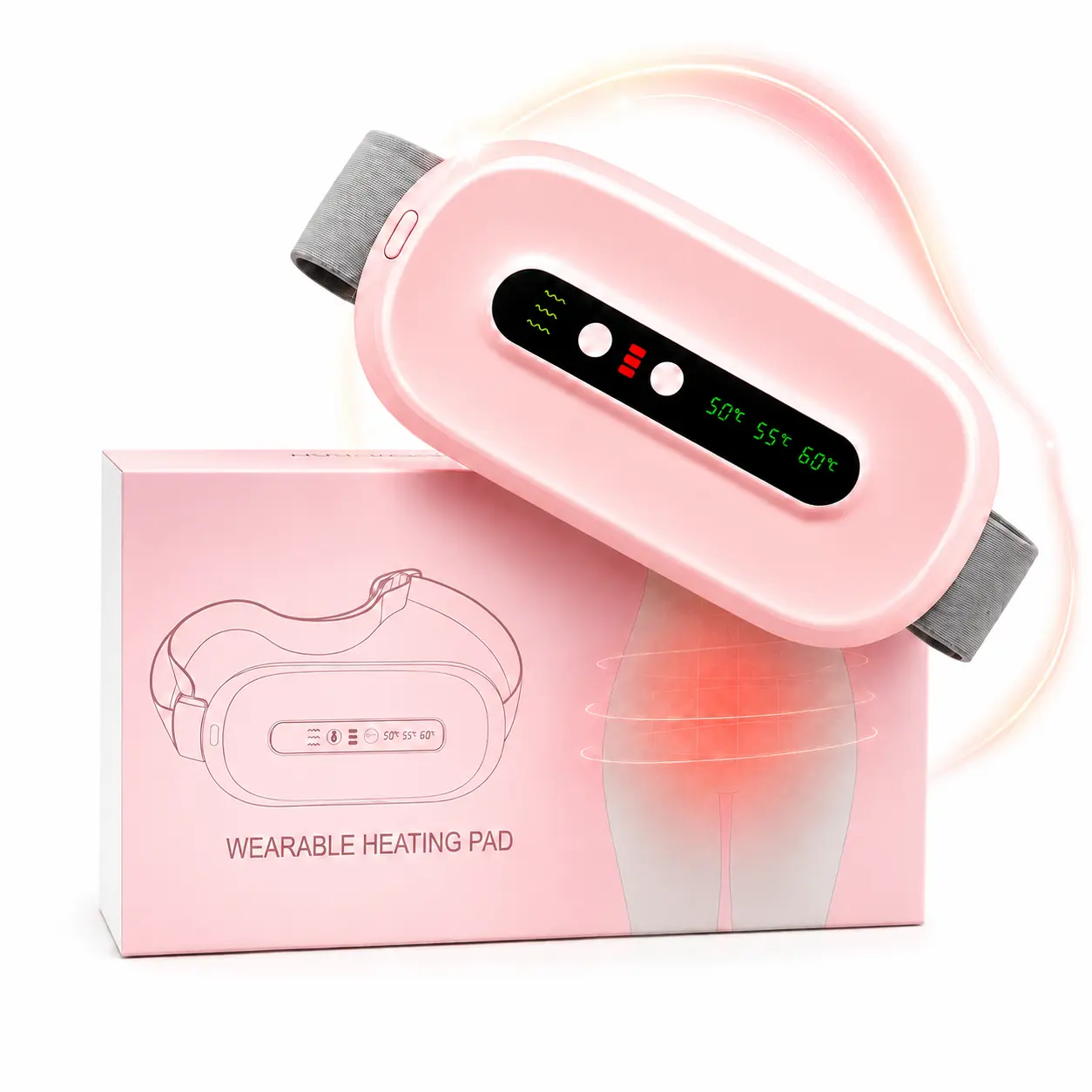 2026 New Portable Heating Pad / Menstrual Heating Pad / Cordless Smart Abdominal Heating Belt / Waist & Abdominal Vibration Massage / Rechargeable Wearable Heating Pad / (Anniversary Gift / Holiday Gift / Gift Choice for Wife / Girlfriend)