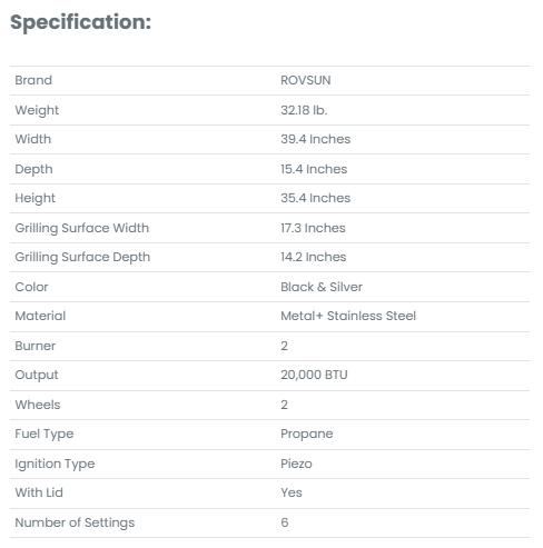 [TOP RATED - FLASH SALE] ROVSUN 2-Burner 20000 BTU Portable Rolling Propane Outdoor Griddle with Stand & Lid