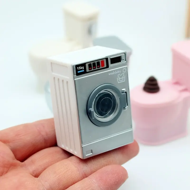 Miniature Washing Machine Decor  1:12 Scale Tiny Appliance Model | Dollhouse Accessories for Relaxing Hobby, Focus Activity & Creative Home Display