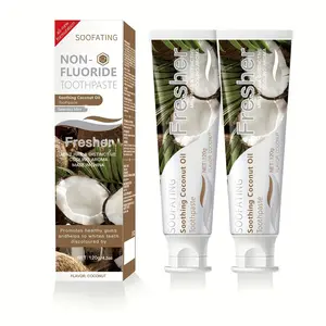 Coconut oil brightening toothpaste freshens breath and nourishes gum enamel,home oral care toothpaste