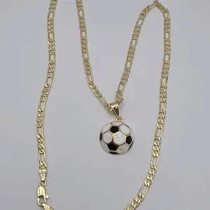 soccer ball figaro chain 24"inches long chain gold-plated classic colors