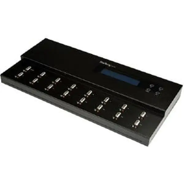 Startech USBDUPE115 Standalone USB Duplicator & Eraser - 1-to-15 Async Copying, Copy Up to 15 Drives, 1.5GB/Min, System & File & Whole File Support, 8.7 lbs, Black, for USB Flash Drives, Usb Memory Stick Flash Drives, Async Mode