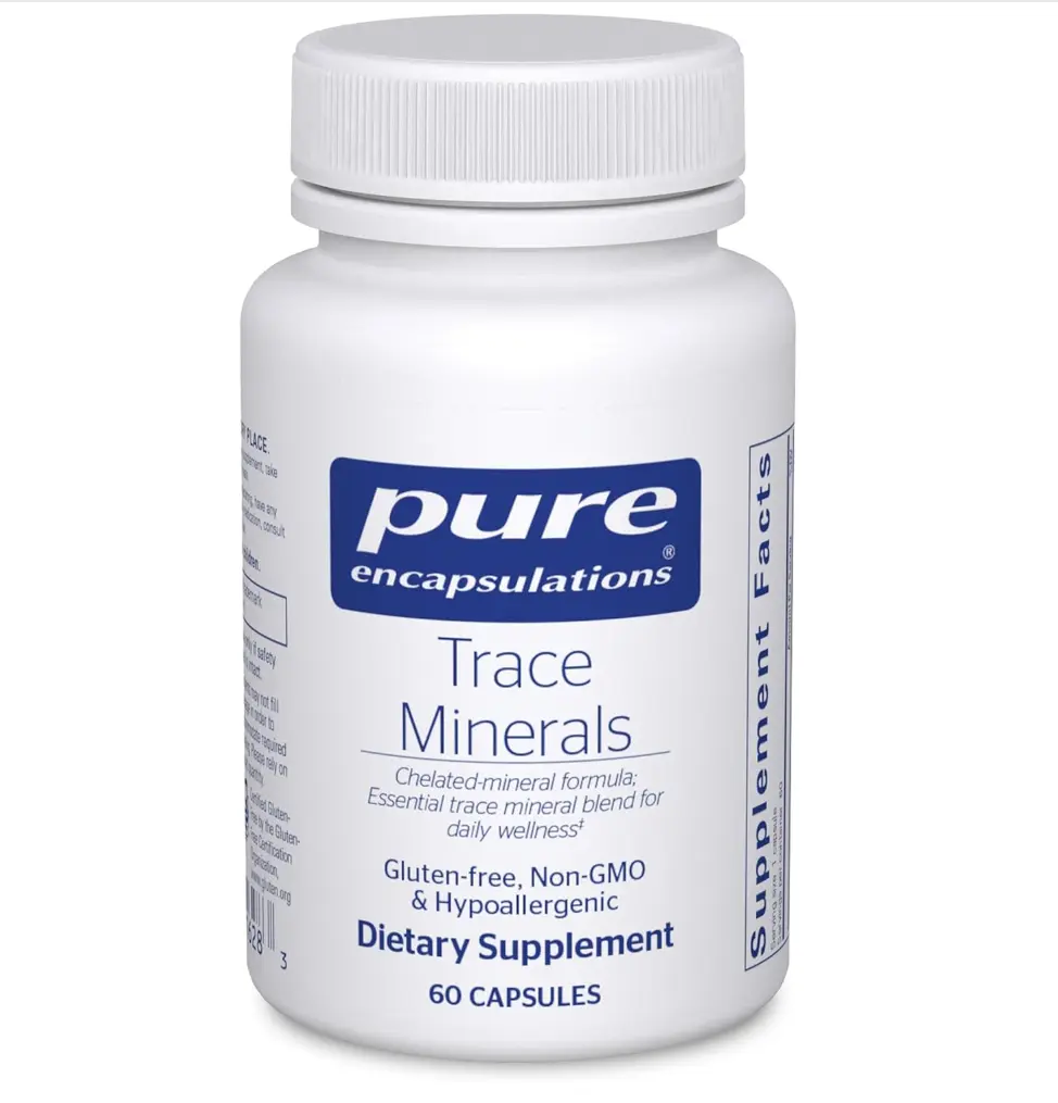 Pure Encapsulations Trace Minerals - Multimineral Supplement - Mineral Supplement - Supports Metabolism & Cellular Function* - Gluten Free & Vegan - 60 Capsules | Multimineral Supplement, Mineral Supplement, Supports Metabolism and Cellular Function*