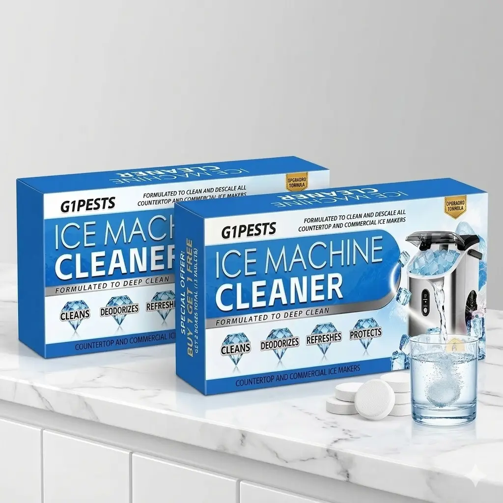 Ice Machine Cleaner Tablets, 6-Pack - Nickel (Metallic) Safe Descaling Solution, Universal for Countertop & Nugget Ice Makers, W/ Kids Mop & Heavy-Duty Gloves (Non-Essential Multi-Surface Home Supplies Exclusion Note)