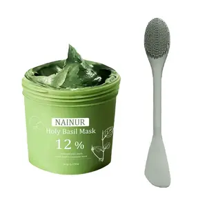 Holy Basil Bubble Deep Mask with Holy Basil Extract & PHA for Gentle Pore Cleansing & Blackhead Removal Vegan Clay-to-Bubble Wash-Off Mask 90g