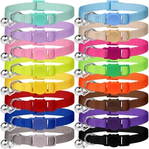 16 PCS Breakaway Cat Collars,Kitten Collar with Bell Cat Collars for Boy Girl Cats Breakaway Collar for Cats 6-9 Inch