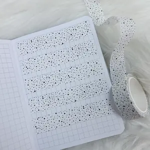 Black and White Confetti Dots Washi Tape | 15MM