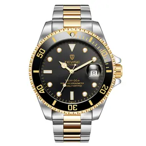 Swiss Tevise Mechanical Watch Submariner Style Live Streaming Business Korean