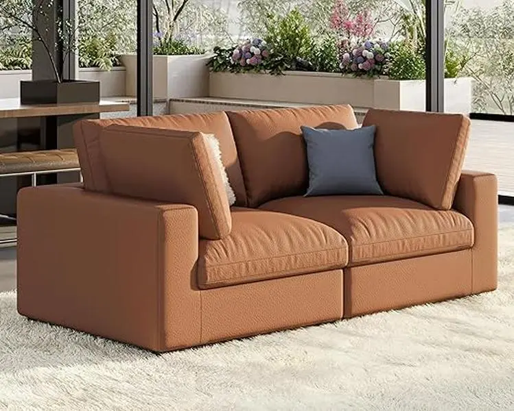 Amerlife Modular Sectional Sofa - Down-Filled Upholstered Modern Indoor Furniture, Oversized Comfy Loveseat Couch Set for Living Room, Upholstered Sofa, Modern Sofa