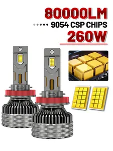 2pcs H4 H7 H11 LED Canbus H1 H3 H8 9005 9006 HB3 HB4 9012 HIR2 9007 HB5 H13 9008 Led Headlight Turbo Auto FogLamp 6000K 12V