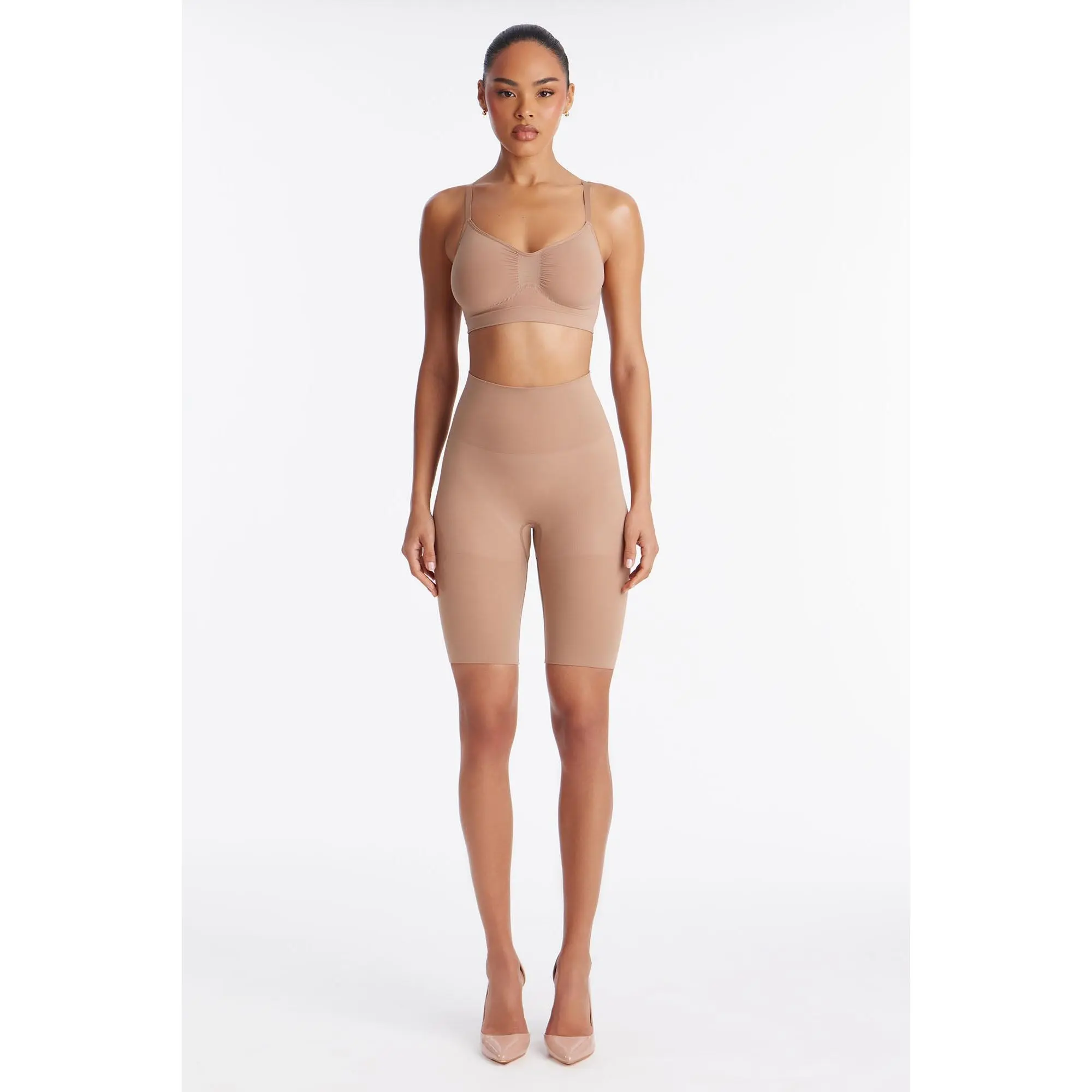 Nova Sculpt Seamless Strong Compression Butt Lifting Thigh Shaper - Nude