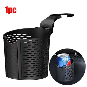 1pc Universal Car Seat Back Cup Holder, Adjustable Headrest Hanging Mount, Multi-Purpose Beverage Can Bottle Holder, Vehicle Interior Drink Storage Accessory, Durable Plastic Organizer, Car Cup Holders, Car Storage Organizers, Car Accessories