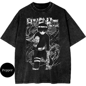 Rock Lee Naruto T-Shirt, Naruto Shirt, Anime Shirt, Vintage T-Shirt, Gym Pumps Cover Shirts, Unisex Cotton Crewneck T-Shirt Menswear Womenswear Underwear Streetwear Top