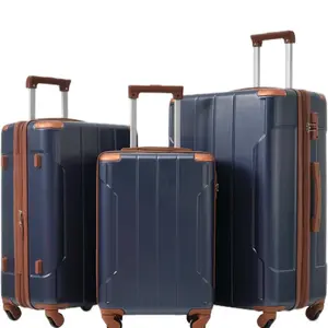 3-Piece Lightweight Luggage Set 20"/24"/28" ABS Material 4 Smooth 360° Spinner Wheels TSA-Approved Lock Durable Design