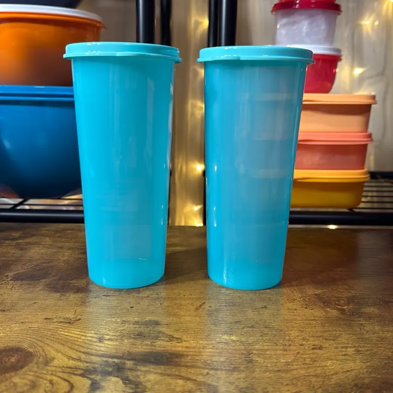 Tupperware Vasos Maravilla 2 Cup Set Turquoise